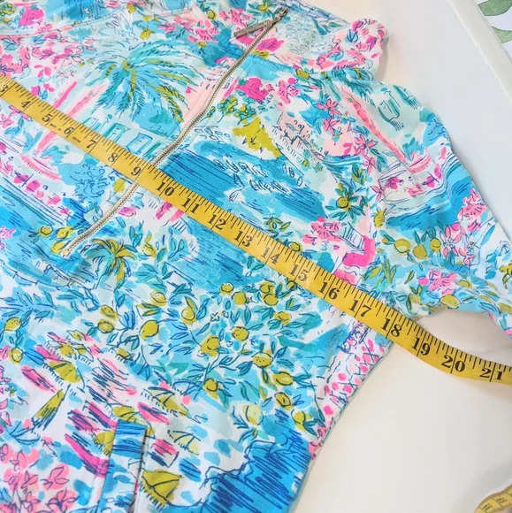 Lilly Pulitzer Skipper Popover Postcards From Positano Small Long Sleeve - Picture 6 of 10